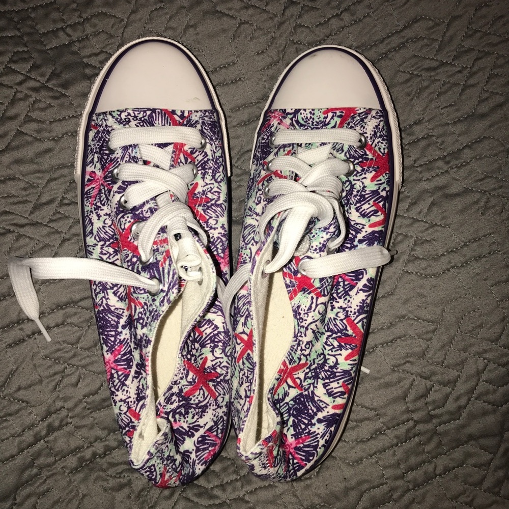 Lilly Pulitzer inspired tennis shoes